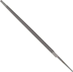 Anglo American - 7" Long, Bastard Cut, Taper American-Pattern File - Single Cut, 0.28" Overall Thickness, Tang - Exact Industrial Supply