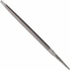 Anglo American - 7" Long, Bastard Cut, Taper American-Pattern File - Single Cut, 0.35" Overall Thickness, Tang - Exact Industrial Supply