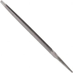 Anglo American - 6" Long, Bastard Cut, Taper American-Pattern File - Single Cut, 0.28" Overall Thickness, Tang - Exact Industrial Supply