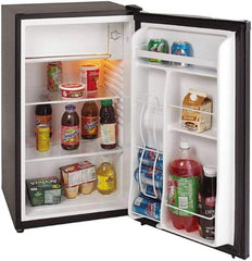 Avanti - 3.3 Cubic Ft. Black Office Refrigerator - 18 Inch Wide x 17-1/2 Inch Deep x 33 Inch High - Exact Industrial Supply