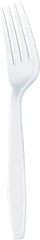 Dixie - Dixie Plastic Tableware, Heavyweight Forks - White - Exact Industrial Supply