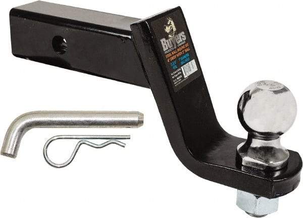Buyers Products - 2" Ball Diam, 5-3/4" Shank Length, Hitch Ball - 2" Shank Diam, 5,000 Lb Capacity, Black Powder-Coated - Exact Industrial Supply