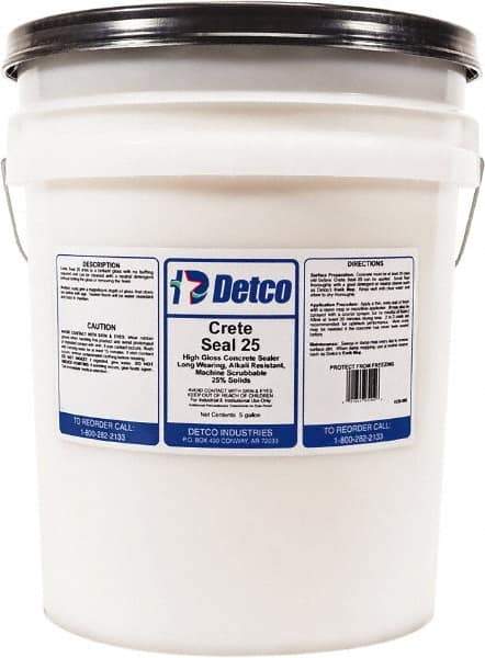 Detco - 5 Gal Pail Glossy Clear Sealer - 400 Sq Ft/Gal Coverage, <100 g/L g/L VOC Content - Exact Industrial Supply