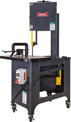 Dake - 9 Inch Throat Capacity, Step Pulley Vertical Bandsaw - 309, 618, 1191, 2382 RPM, 1 HP, Three Phase - Exact Industrial Supply