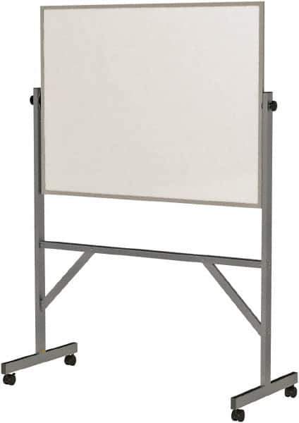 Ghent - 72" High x 53" Wide Reversible Dry Erase Board - Acrylate, 20" Deep, Includes Eraser & 4 Markers - Exact Industrial Supply