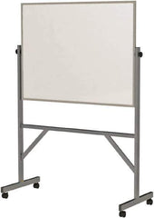 Ghent - 72" High x 53" Wide Reversible Dry Erase Board - Acrylate, 20" Deep, Includes Eraser & 4 Markers - Exact Industrial Supply