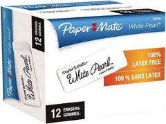 Paper Mate - Rectangle Rubber Eraser - White - Exact Industrial Supply