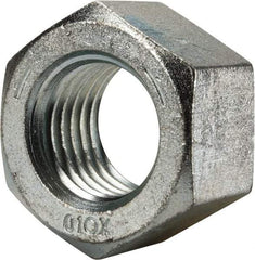 Value Collection - 1-3/4 - 5 UNC Steel Right Hand Hex Nut - 2-5/8" Across Flats, 1-1/2" High, Zinc Clear Finish - Exact Industrial Supply