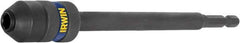 Irwin - 1/4" Drive Standard Socket Extension - 6" OAL, Black Oxide Finish - Exact Industrial Supply