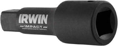 Irwin - 1/2" Drive Standard Socket Extension - 3" OAL, Black Oxide Finish - Exact Industrial Supply