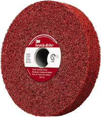 3M - 6" Diam, 1" Face Width, 1-1/4" Center Hole, Coarse Grade, Aluminum Oxide Deburring Wheel - Convolute, Hard Density 5 Grade, 6,000 RPM - Exact Industrial Supply