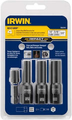 Irwin - 4 Piece Bolt Extractor Set - Clam Shell - Exact Industrial Supply