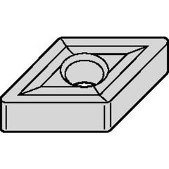 DNGP 431 Hi-Double Positive|P TN10U, 1/64″ Corner Radius, 3/16″ Thick, 1/2″ Inscribed Circle, AlTiN, Turning Indexable Insert - Exact Industrial Supply