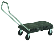 Triple® Trolley, Standard Duty with Handle - 5" dia x 7/8" casters -- Sturdy foam deck - Exact Industrial Supply