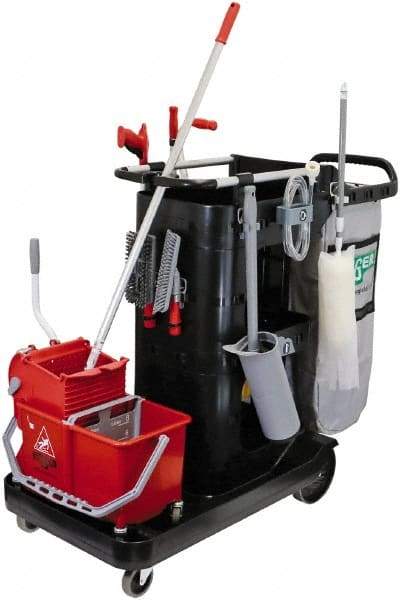 Unger - 35 Gal Plastic Janitor Cart - 22-1/2" Width - Exact Industrial Supply