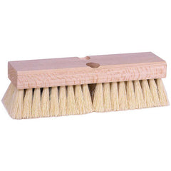 10″ Deck Scrub Brush, White Tampico Fill - Exact Industrial Supply