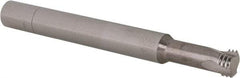 Scientific Cutting Tools - 7/16-20 UNF, 0.34" Cutting Diam, 3 Flute, Solid Carbide Helical Flute Thread Mill - Internal Thread, 0.8" LOC, 3-1/2" OAL, 3/8" Shank Diam - Exact Industrial Supply