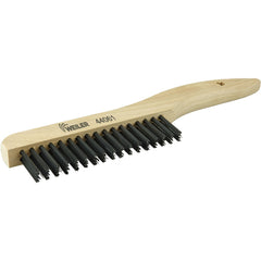 Hand Wire Scratch Brush. .012 Steel Fill, Shoe Handle, 2 × 17 Rows - Exact Industrial Supply