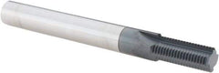 Scientific Cutting Tools - 7/16-24 Thread, 3/8" Shank Diam, AlTiN+ Coating, Solid Carbide Straight Flute Thread Mill - 4 Flutes, 3-1/2" OAL, 7/16" Min Noml Diameter - Exact Industrial Supply