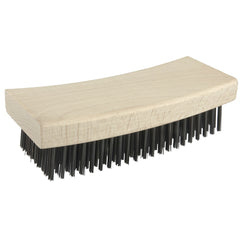 Block Type Scratch Brush, .012 Steel Fill, Curved Face - Exact Industrial Supply