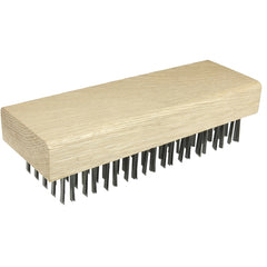 Butcher Block Brush, Flat Wire Fill, 1-1/4″ Trim Length - Exact Industrial Supply