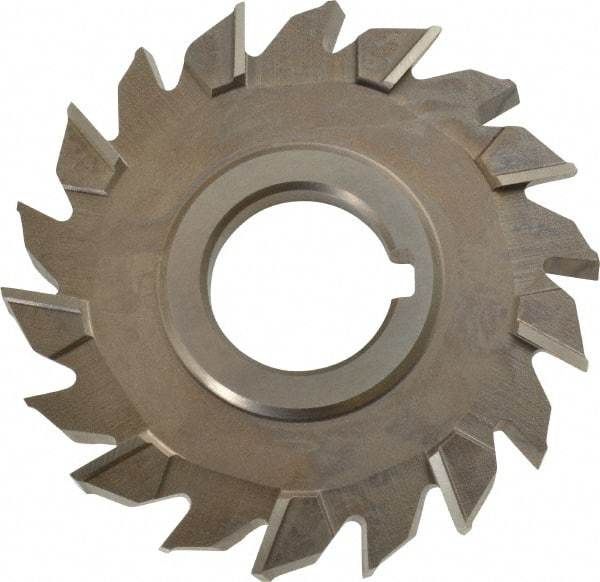 Keo - 4" Diam x 3/8" Width of Cut, 18 Teeth, High Speed Steel Side Milling Cutter - Staggered Teeth, Uncoated - Exact Industrial Supply