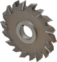 Keo - 4-1/2" Diam x 1/2" Width of Cut, 18 Teeth, High Speed Steel Side Milling Cutter - Staggered Teeth, Uncoated - Exact Industrial Supply