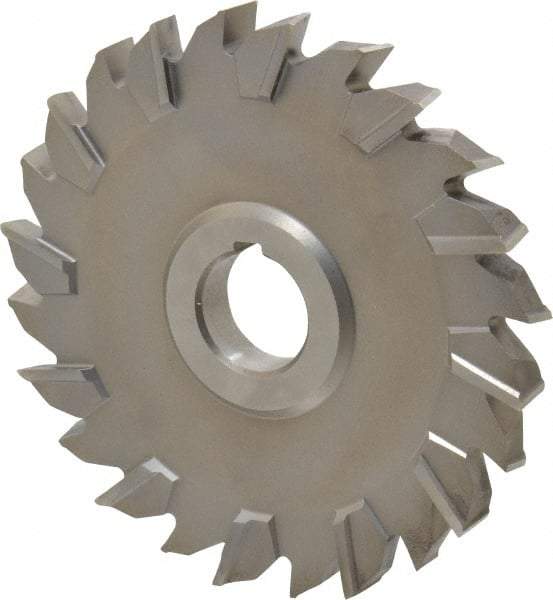 Keo - 5" Diam x 1/2" Width of Cut, 24 Teeth, High Speed Steel Side Milling Cutter - Staggered Teeth, Uncoated - Exact Industrial Supply