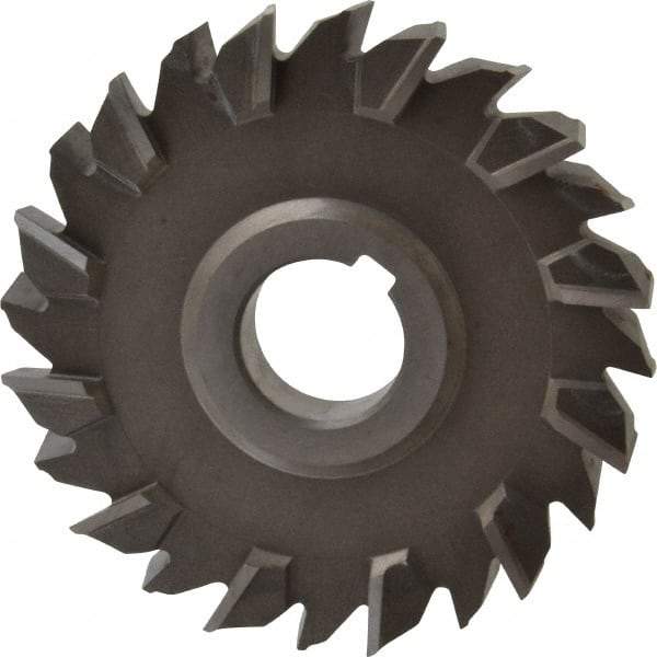 Keo - 5" Diam x 3/4" Width of Cut, 24 Teeth, High Speed Steel Side Milling Cutter - Staggered Teeth, Uncoated - Exact Industrial Supply