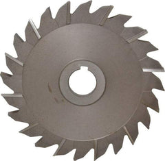 Keo - 6" Diam x 5/16" Width of Cut, 24 Teeth, High Speed Steel Side Milling Cutter - Staggered Teeth, Uncoated - Exact Industrial Supply