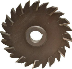 Keo - 6" Diam x 1/2" Width of Cut, 24 Teeth, High Speed Steel Side Milling Cutter - Staggered Teeth, Uncoated - Exact Industrial Supply