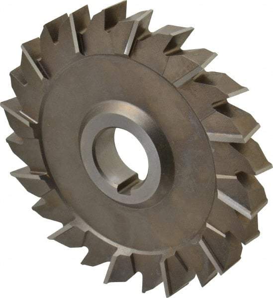 Keo - 6" Diam x 3/4" Width of Cut, 24 Teeth, High Speed Steel Side Milling Cutter - Staggered Teeth, Uncoated - Exact Industrial Supply