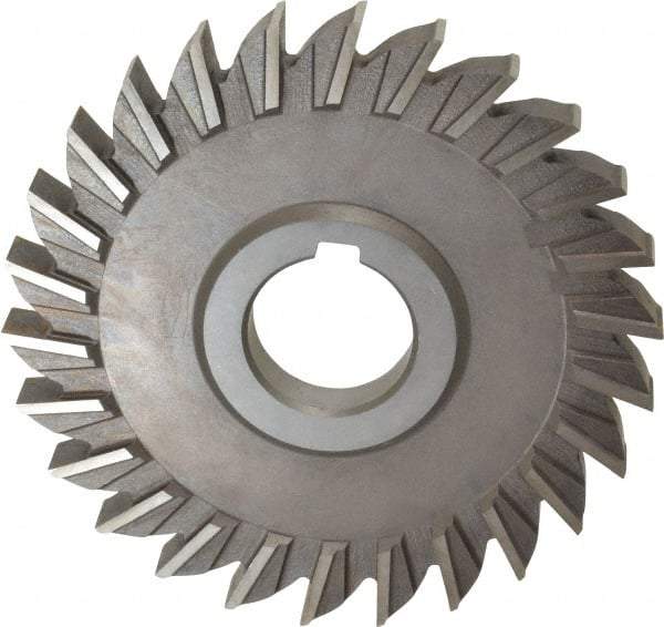 Keo - 5" Diam x 1/2" Width of Cut, 26 Teeth, High Speed Steel Side Milling Cutter - Straight Teeth, Uncoated - Exact Industrial Supply