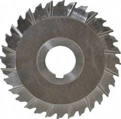 Keo - 4" Blade Diam x 1/8" Blade Thickness, 1" Hole, 32 Teeth, High Speed Steel Side Chip Saw - Staggered Tooth, Arbor Connection, Right Hand Cut, Uncoated - Exact Industrial Supply
