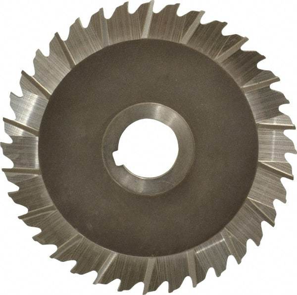 Keo - 5" Blade Diam x 1/8" Blade Thickness, 1" Hole, 36 Teeth, High Speed Steel Side Chip Saw - Staggered Tooth, Arbor Connection, Right Hand Cut, Uncoated - Exact Industrial Supply