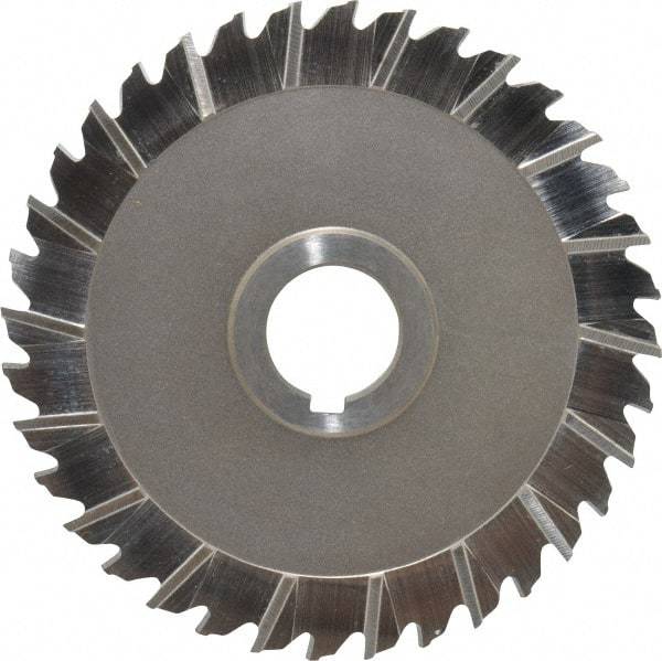 Keo - 5" Blade Diam x 3/16" Blade Thickness, 1" Hole, 36 Teeth, High Speed Steel Side Chip Saw - Staggered Tooth, Arbor Connection, Right Hand Cut, Uncoated - Exact Industrial Supply