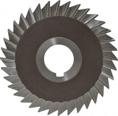 Keo - 4" Blade Diam x 3/32" Blade Thickness, 1" Hole, 36 Teeth, High Speed Steel Side Chip Saw - Straight Tooth, Arbor Connection, Right Hand Cut, Uncoated, with Keyway - Exact Industrial Supply
