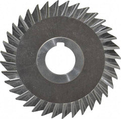 Keo - 4" Blade Diam x 1/8" Blade Thickness, 1" Hole, 36 Teeth, High Speed Steel Side Chip Saw - Straight Tooth, Arbor Connection, Right Hand Cut, Uncoated, with Keyway - Exact Industrial Supply