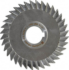Keo - 4" Blade Diam x 5/32" Blade Thickness, 1" Hole, 36 Teeth, High Speed Steel Side Chip Saw - Straight Tooth, Arbor Connection, Right Hand Cut, Uncoated, with Keyway - Exact Industrial Supply