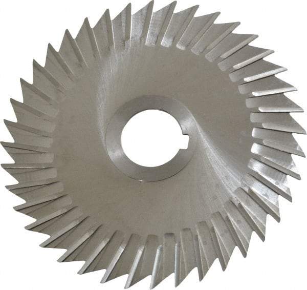 Keo - 5" Blade Diam x 1/16" Blade Thickness, 1" Hole, 40 Teeth, High Speed Steel Side Chip Saw - Straight Tooth, Arbor Connection, Right Hand Cut, Uncoated, with Keyway - Exact Industrial Supply