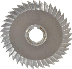 Keo - 5" Blade Diam x 5/32" Blade Thickness, 1" Hole, 40 Teeth, High Speed Steel Side Chip Saw - Straight Tooth, Arbor Connection, Right Hand Cut, Uncoated, with Keyway - Exact Industrial Supply