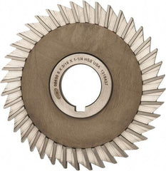 Keo - 5" Blade Diam x 3/16" Blade Thickness, 1-1/4" Hole, 40 Teeth, High Speed Steel Side Chip Saw - Straight Tooth, Arbor Connection, Right Hand Cut, Uncoated, with Keyway - Exact Industrial Supply
