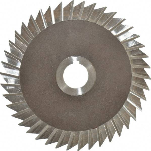 Keo - 6" Blade Diam x 1/8" Blade Thickness, 1" Hole, 42 Teeth, High Speed Steel Side Chip Saw - Straight Tooth, Arbor Connection, Right Hand Cut, Uncoated, with Keyway - Exact Industrial Supply