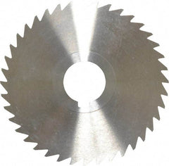 Keo - 4" Diam x 1/32" Blade Thickness x 1" Arbor Hole Diam, 40 Tooth Slitting and Slotting Saw - Arbor Connection, Right Hand, Uncoated, High Speed Steel, 10° Rake, Concave Ground - Exact Industrial Supply