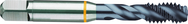 M10x1.5 D6 3-Flute HSS-E Semi-Bottoming 40 degree Spiral Flute Tap-TiCN - Exact Industrial Supply