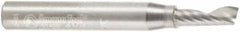 Amana Tool - 3/16" Cutting Diam x 1/2" Length of Cut, 1 Flute, Upcut Spiral Router Bit - Uncoated, Right Hand Cut, Solid Carbide, 2" OAL x 1/4" Shank Diam, 30° Helix Angle - Exact Industrial Supply