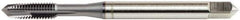 OSG - M8x1.25 Metric Coarse, 3 Flute, TiCN Finish, Vanadium High Speed Steel Spiral Point Tap - Plug Chamfer, Right Hand Thread, 3-35/64" OAL, 1-1/8" Thread Length, 0.318" Shank Diam, 6H Class of Fit, Series 11117 - Exact Industrial Supply