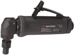 Ingersoll-Rand - 1/4" Collet, Angle Handle, Angle Air Die Grinder - 20,000 RPM, Dual Capable Exhaust, 25 CFM, 0.4 hp - Exact Industrial Supply