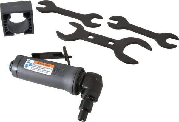 Ingersoll-Rand - 1/4" Collet, Angle Handle, Angle Air Die Grinder - 12,000 RPM, Dual Capable Exhaust, 19 CFM, 0.4 hp - Exact Industrial Supply