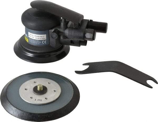 Ingersoll-Rand - 12,000 OPM, 15.8 CFM Air Consumption, Palm Air Orbital Sander - Round Pad, 1/4 NPT Inlet - Exact Industrial Supply